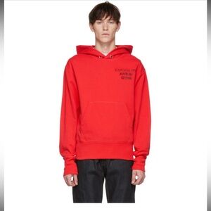 EUC Helmut Lang- L’ Apocalypse Logo Hack Hoodie in Color Lava. Size XS